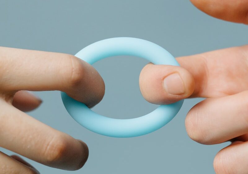 A Blue Silicone Cock Ring